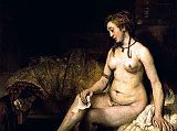 Paris Louvre Painting 1654 Rembrandt - Bathsheba
